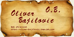 Oliver Bajilović vizit kartica